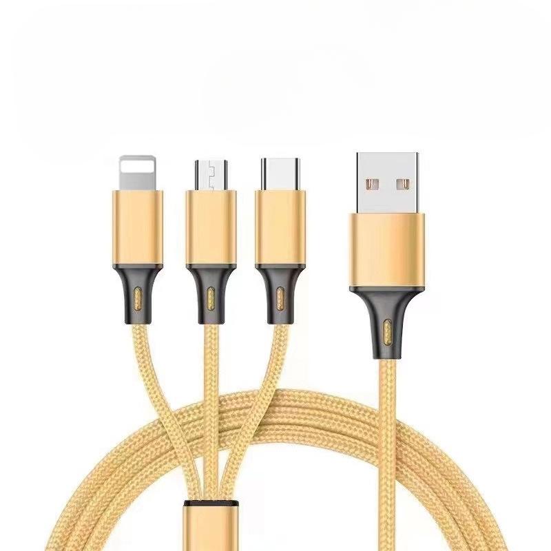 USB kabel pro rychlé nabíjení univerzálního multifunkčního kabelu 3 v 1 pro mobilní telefon Samsung typu C