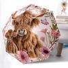 1pc Big Cow and Small Cow Pattern Automatic Umbrella is Fashionable and Good-Looking, a Portable 3-Fold Umbrella, Suitable for Travel and Da