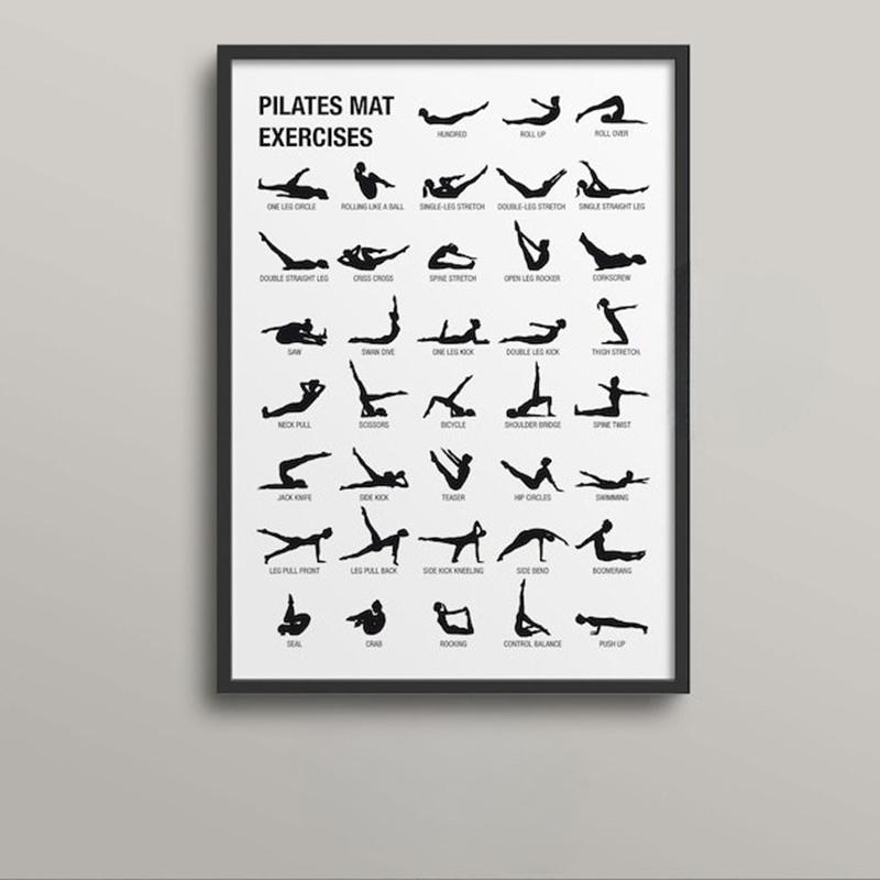 

Pilates Poster, Pilates Art, Pilates Workout Chart, Studio Decor, Pilates Print, Pilates Gift Canvas Art Decoration on Walls 21X30CMNo Framed