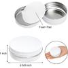 Foraineam 48 Pack 2 Oz White Lip Balm Tin Cans, Aluminum Round Cosmetic Sample Containers with Screw Lid, Storage Travel Tin Jars Metal Empty Tins