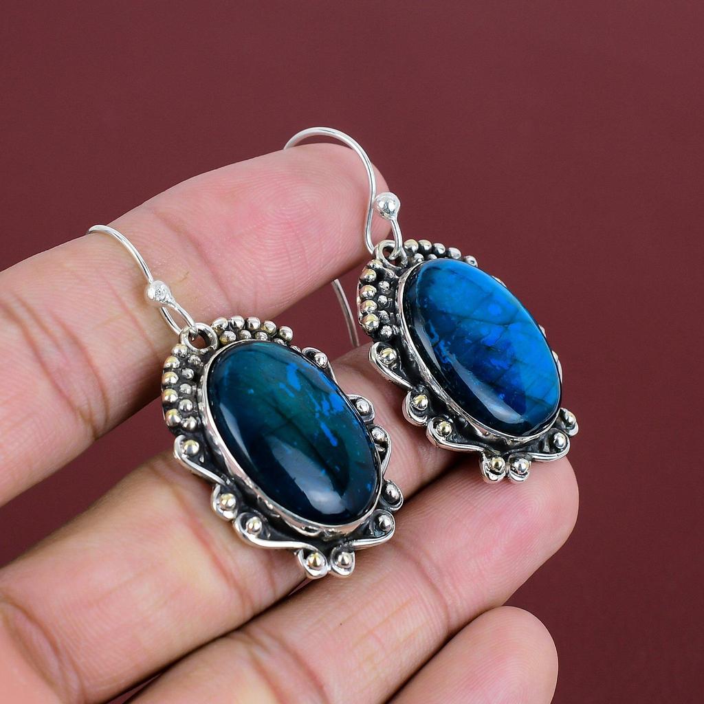 Neon Flash Labradorite Earring Natural Gemstone Jewelry 925 Sterling Silver Earrings Handmade Dangle Earring Designer Jewelry Gifts For Her