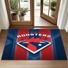 Sydney Roosters Design Crystal Velvet Rug Soft Decorative Mat for Bedroom Entrance