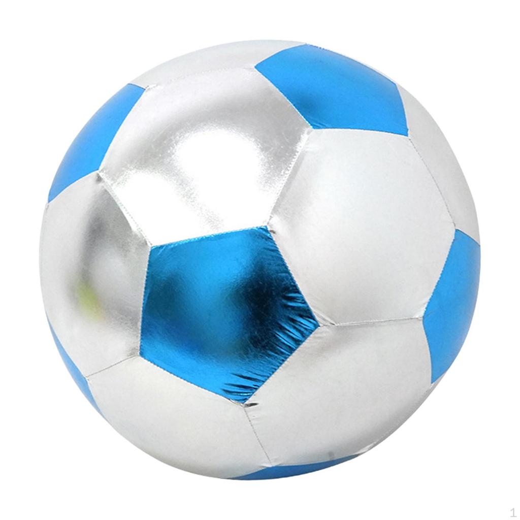 Inflatable Soccer Ball Football Pressure Resistant Glossy Practice Training for Competition