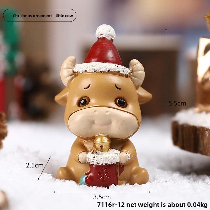 Creative Christmas Family Resin Decorative Piece - Cartoon Dolls for Children's Room Desktop Christmas Santa Christmas Decoration Item