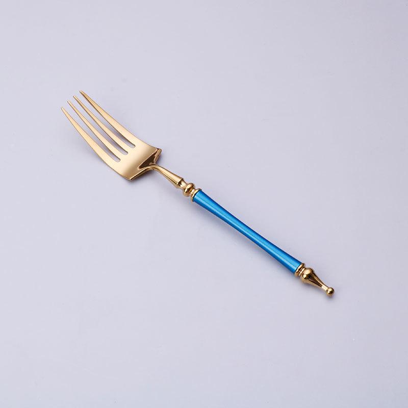 304 Stainless Steel Western Cutlery Set: Knife, Fork, Spoon, Coffee Spoon, Roman Column Design, European Style, 4-Piece