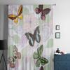 Flowers And Butterflies Tulle Sheer Curtains for Living Room the Room Bedroom Kitchen Decoration Voile Organza Curtains