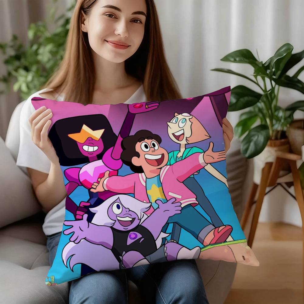 S-Steven Universe Art Pillow Case Plush Fabric Soft Pillowcase Double Sided Print Cushion Cover Household Gifts