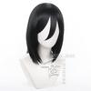 Hochwertige Mikasa Ackerman Cosplay-Perücke, Anime, kurzer Bob, hitzebeständiges Kunsthaar, Halloween-Party-Perücken + Perückenkappe