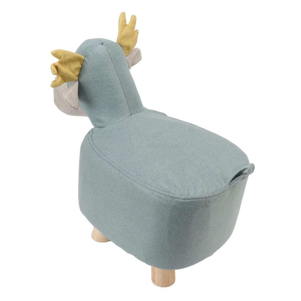 Animal Footstools Prevent Slip Cute Cartoon Giraffe Shape Soft Small Kids Stools for Home Blue