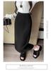 Women's 2025 Pink Wool High-Waist A-Line Midi Skirt for Autumn and Winter