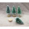 Blue Green Mini Christmas Tree with Jute Fiber Snow and Pinecones for Desk Top Decoration Small Holiday Tree for Home Décor