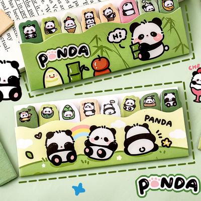 1 pezzo Kawaii Cartoon Panda Memo Pad Segnalibro Cancelleria Bandiere Indice Tab Note adesive Etichetta Carta Adesivi