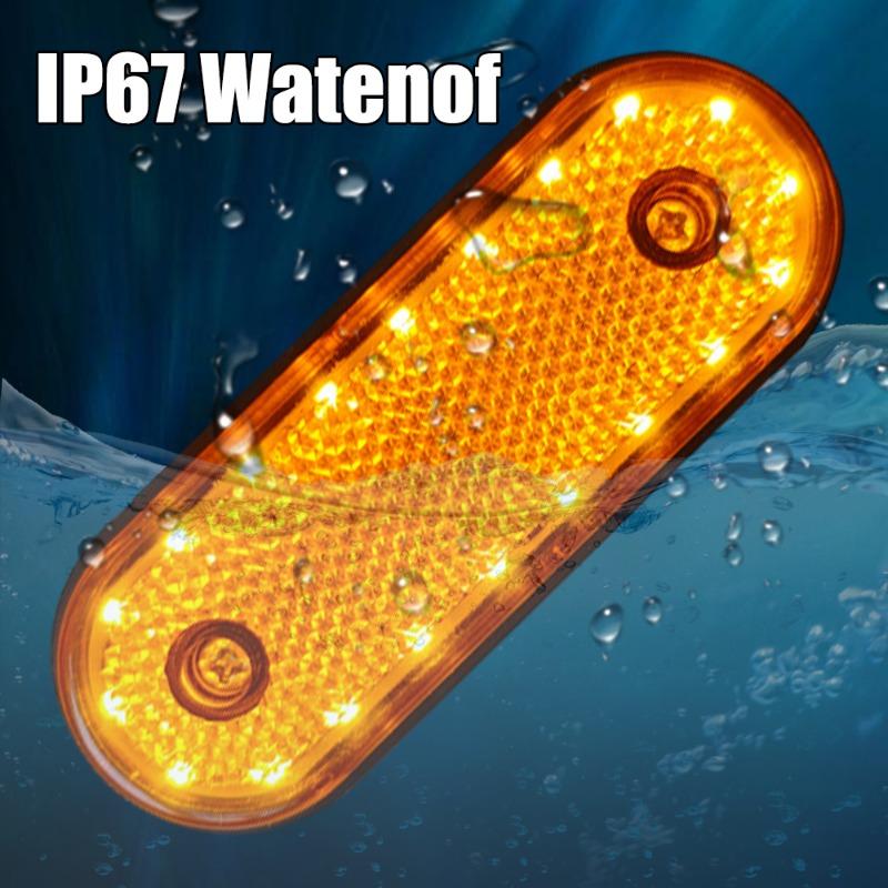 1/4pcs Led Side Marker Light Truck  Clearance Lamp Tail Light 12V 24V Trailer Camion Warning Light Lamps