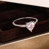 Simple Fashion Love Shaped Ring for Women's Party Jewelry Wedding Sterling Silver Jewelry Party Ring Anniversary Gift