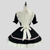Cute Maid Short-sleeved Dress Cosplay Lolita Halloween Women's Costume + Headband 2-piece Set