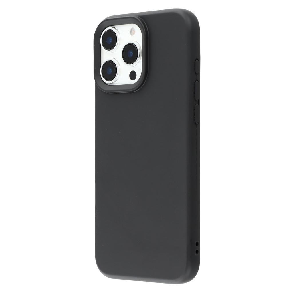 For iPhone 16 Pro Max Case 2.0mm Thick Solid Color Soft TPU Phone Back Cover Large Lens Cutout