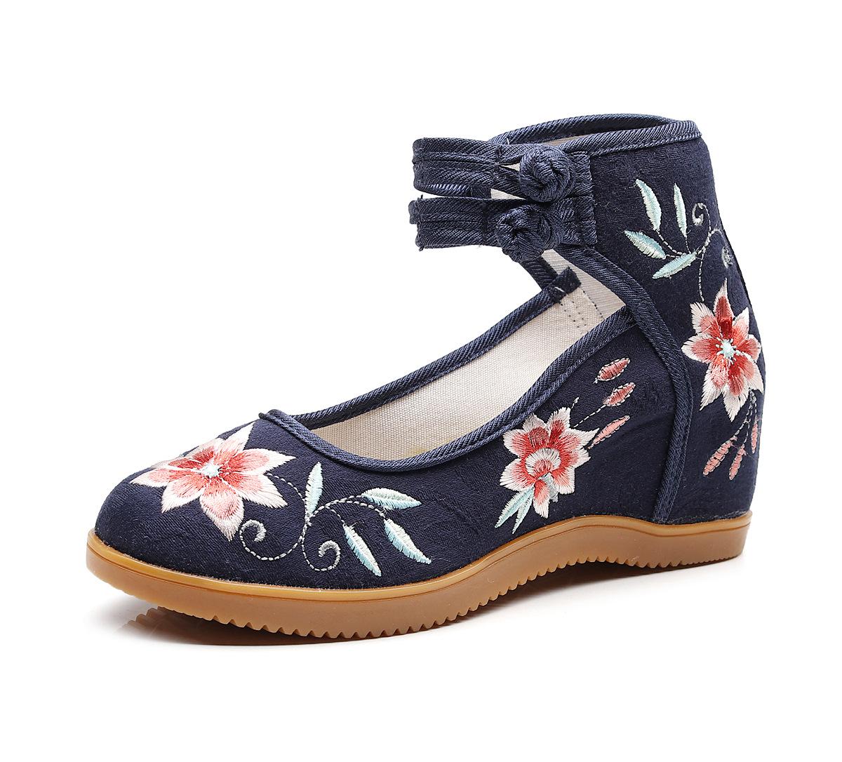 Women s Hanfu Embroidered Cloth Heels - Chinese Qipao Shoes for Tea Ceremony, Ma Mian Skirt, and Tang Suit 38