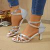 Fashion Summer Cross Strap  Sandals New Fashion Sexy Stiletto Sandals for Women Large Size