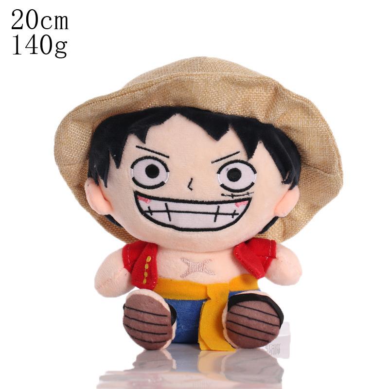 HOT 20cm OnePiece Anime Figure Zoro Luffy Chopper Plush Toys Cute Cartoon Plushie Stuffed Dolls Pendant Kids Xmas Gifts