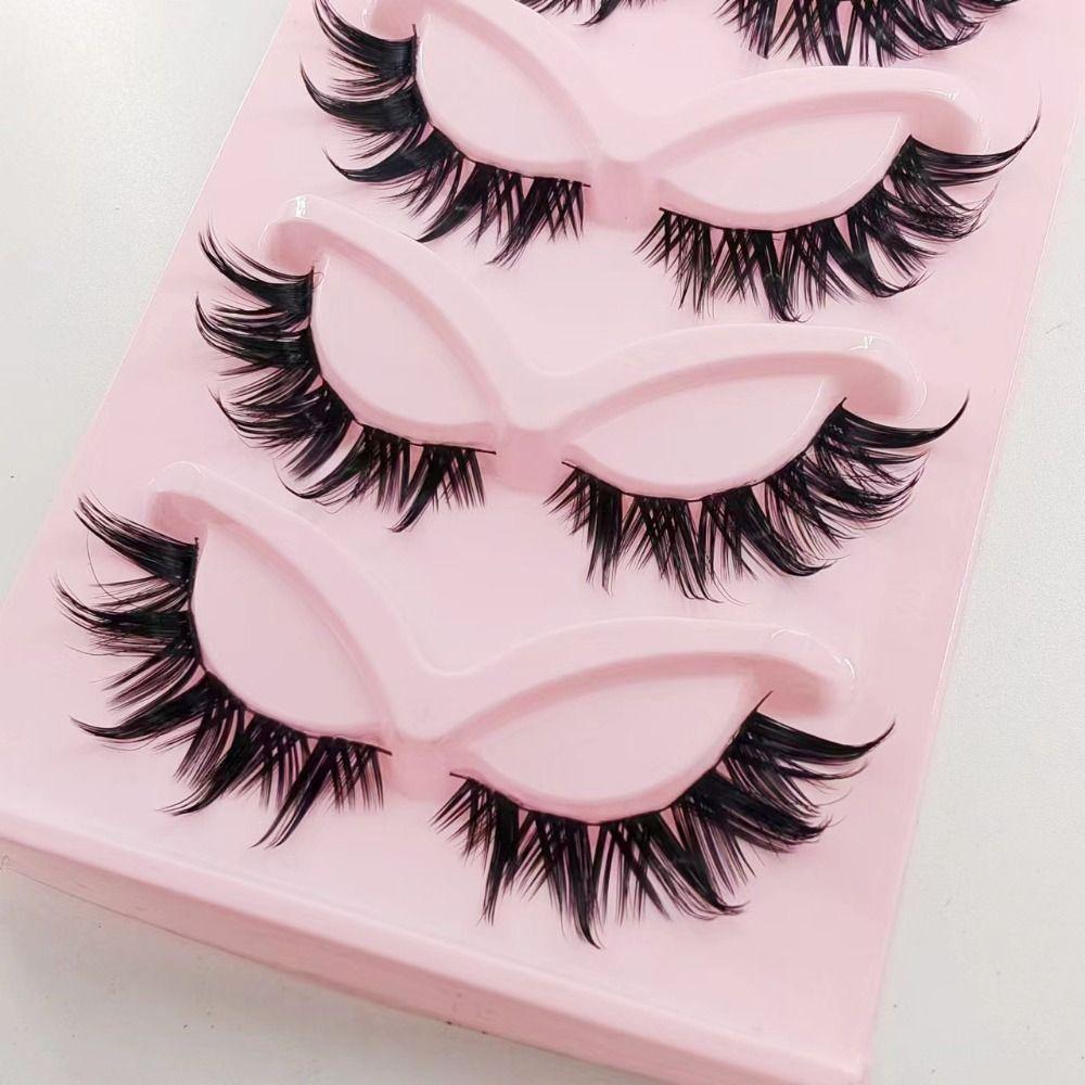 Natural Cat Eye Eyelashes 3D Faux Mink Mink Lashes Hot Manga Lashes  Eyelash Extension