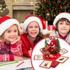 Christmas Cards 3D Popup Festive Santa Greeting Cards Hexagonal Christmas Decor With Envelops Sticky Notes For Desk Showcase