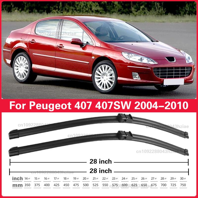 Wiper LHD Front Wiper Blades For Peugeot 407 407 SW 2004 - 2010 Windshield Windscreen Window Car Rain Brushes 28"+28"