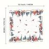 Christmas Snowman Snowflake Xmas Tree Tablecloth for Table Decor Reusable Winter Kitchen Dining Tablecloth Christmas Decorations