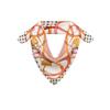 Pink Logo Chain Print Silk Scarf Dcsc8f142p2
