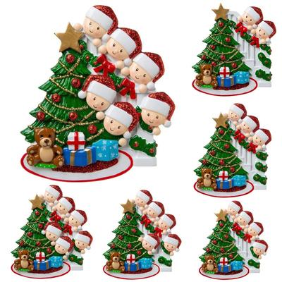 Quarantine Christmas Pendant DIY Personalized Survived Family of 4 Hanging Ornament Pandemic -Social Distancing Party Gift