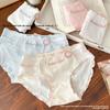 Ladies Spring and Summer Sweet Lovely Cotton Soft 10A Bacteriostatic Pure Cotton Crotch Breathable Low Waist Briefs