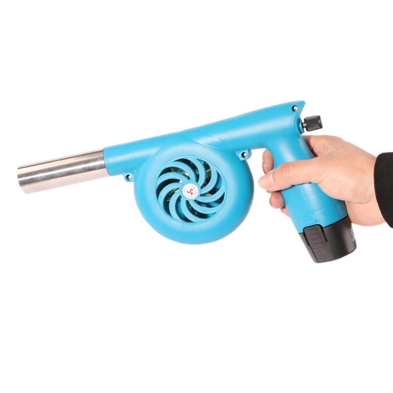 BBQ Fan Portable Air Turbo Blower AC 100-240V Adjustable Speed 5000R/min for Barbecue Picnic Camping Fire Rechargeable