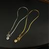 Single Diamond Snake Bone Bracelet Light Luxury Simple High Sense Niche Exquisite Plain Ring Stacking Wear