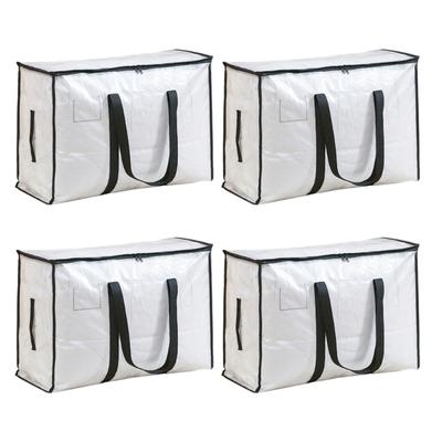 Large Capacity Storage Bag With Reinforced Handles Waterproof Fabric Container for Clothes Bedding Home Organization
