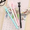 24pcs Cartoon Rabbit Shape Neutral Pen Cute Learning Stationery Office Water-Based Signature Pen Fun Birthday Gifts,Graduation Season Back To School