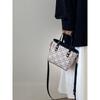 IELGY Female Bag Vegetable Basket Portable Plaid All-Match One-Shoulder Cross-Body Bag