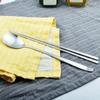 Willive domestically produced 304 stainless steel cutlery set of 10 matte, silver, spoon 10p + chopsticks 10p, Korean popular tableware