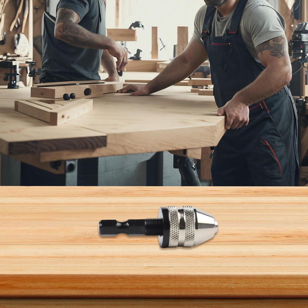 1PCS 0.3-3.4mm Drill Chuck 1/4 Keyless Drill Chuck Hex Shank Adapter Converter Hex Shank For Woodworking