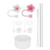 11Pcs Accessories Set for Stanley Cup Silicone Spill Proof Stopper Straw Cover Cap Reusable Straw 1 Cleaning Brush 40oz 30oz Cup Holders 5