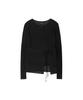 Ledeoli Henley Neck Layered Set Linen Knit Top [Black]