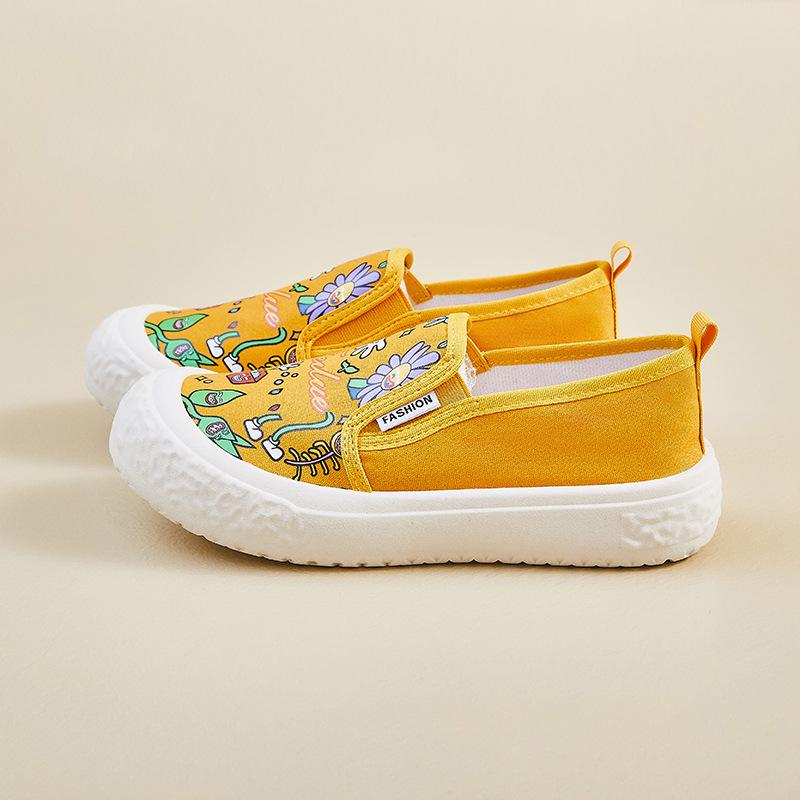 

Летняя новая универсальная женская обувь ленивая на один педаль легкая на толстой подошве нескользящая обувь-маффины тканевая обувь женская 40 жёлтый