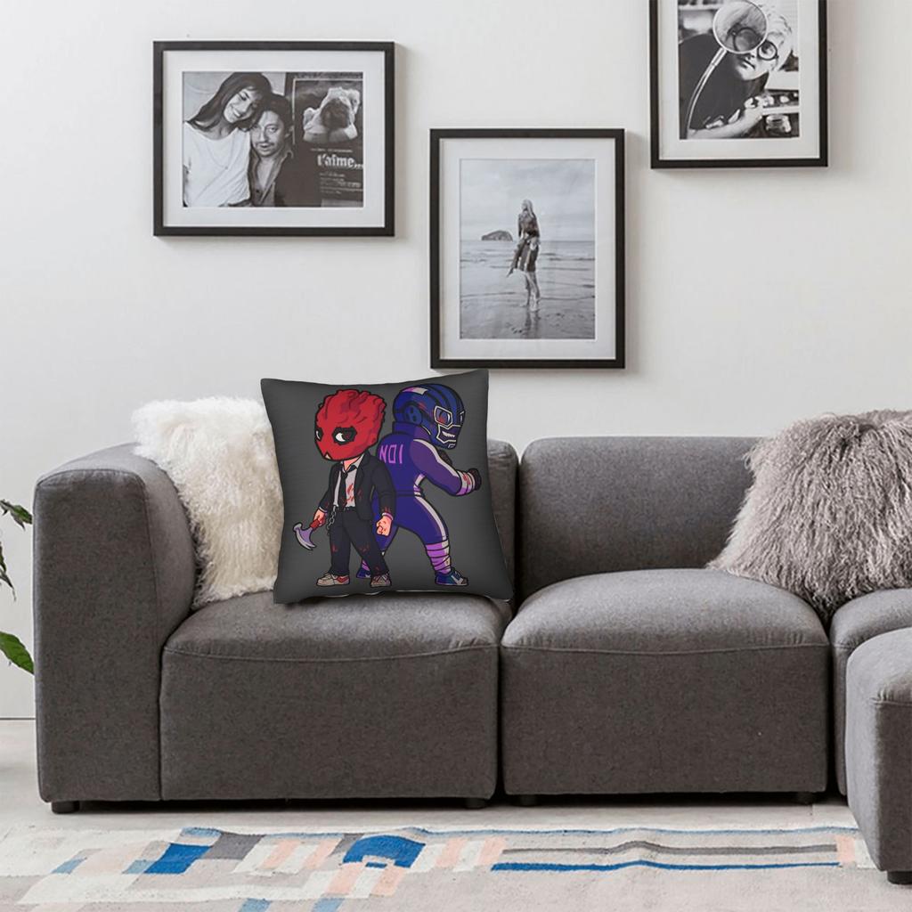 Noi And Shin Dorohedoro Pillowcases Novelty Pillow Case For Office Car Home Decor Graphic Pillow Cover