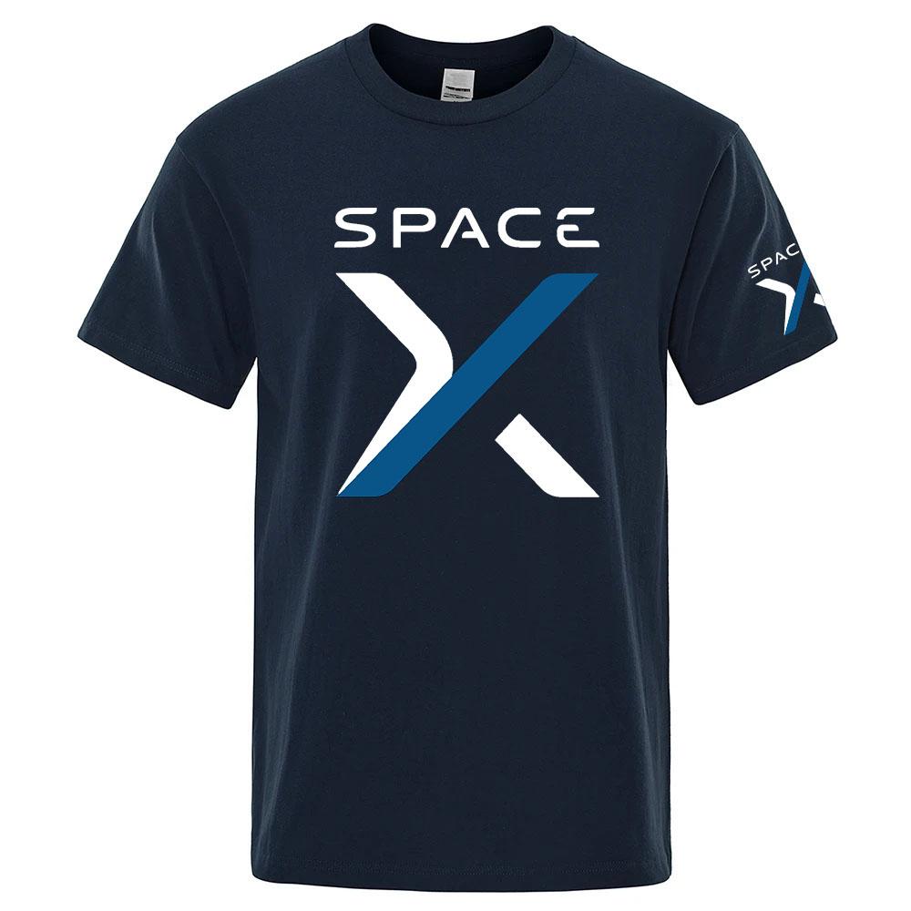 2026 Spacex Space X Logo Stampa Estate Unisex Nuova Maglietta a Maniche Corte Regolare Semplice Rinfrescante Asciugatura Rapida Top