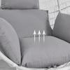 Egg Chair Cushion Swing Chair Cushion with Headrest Washable Hanging Basket Seat Cushion Replacement for Patio Garden Egg Chair
