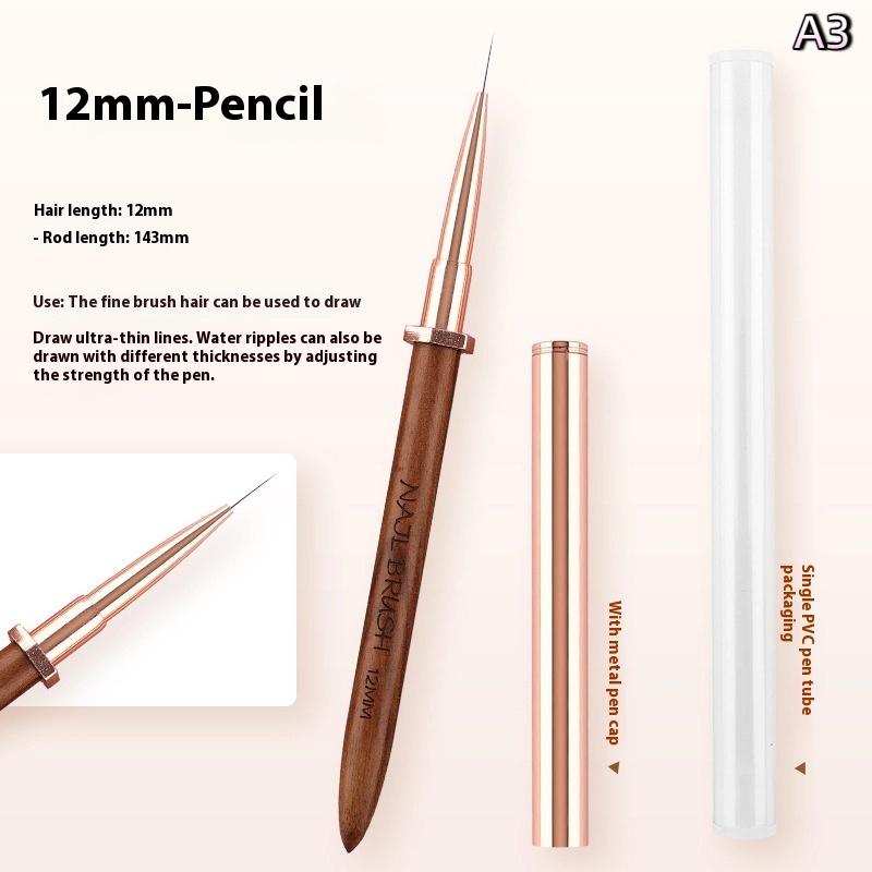 Sandelholz Nagellack Pinsel Ständer Design Malen Nageldesign Stift Detailpinsel Zeichenwerkzeug Maniküre Stift