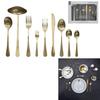 39-PIECE GOLDEN VINTAGE CUTLERY SET