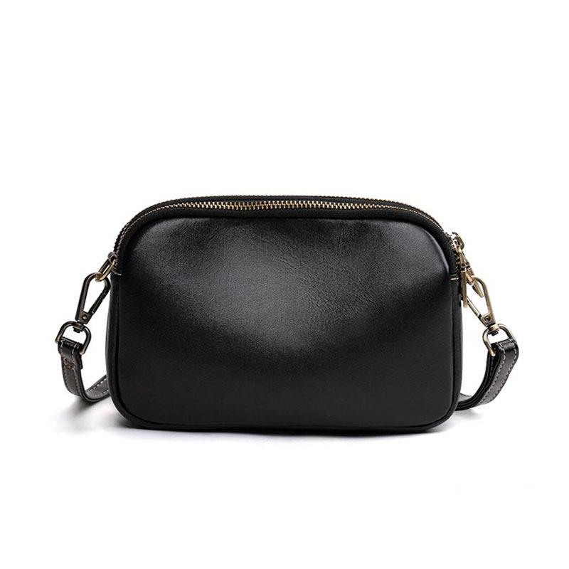 Genuine Leather Small Bag 2025 New Model, Fashionable and High-end Multi-layer Shoulder Bag, Versatile Cowhide Commuter Bag for Women, Crossbody Bag