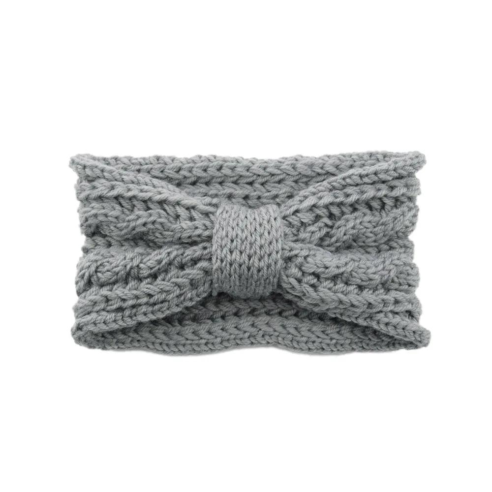 1pc Winter Warm Headbands,Women Ear Warmers Knitted Headbands,Thermal Twist Bow Headband Cable Knit Headbands for Sports Skiing