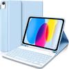 Husă din Piele pentru Tabletă iPad Air 10.9" Gen 11 cu Tastatură Bluetooth și Slot Magnetic pentru Stilou