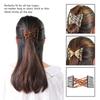 Women Girl Magic Easy Hair Beads Slide Stretchy Comb Clip Stretchable Hairpin Coffee