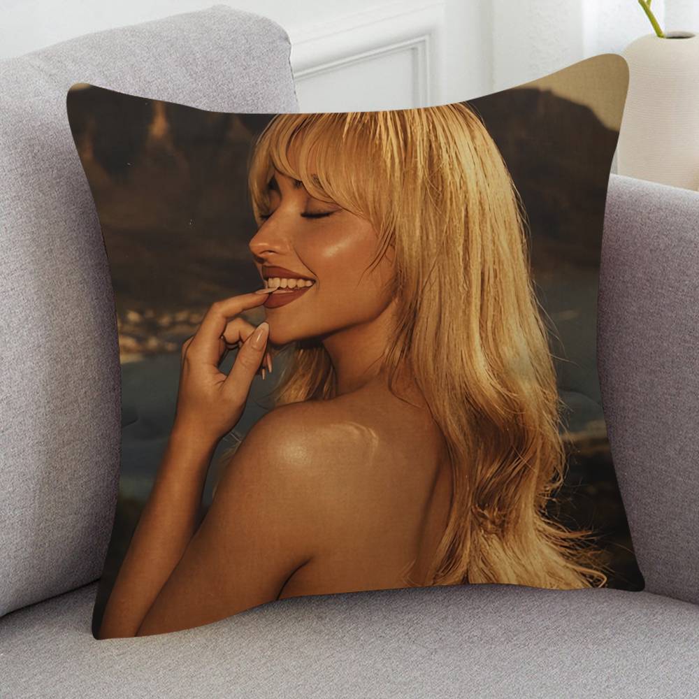 Singer Sabrina Carpenter Soft Comfortable Pillow Case Cartoon For Sofa Living Cat Room Home Office Retro Decor Protective Cover